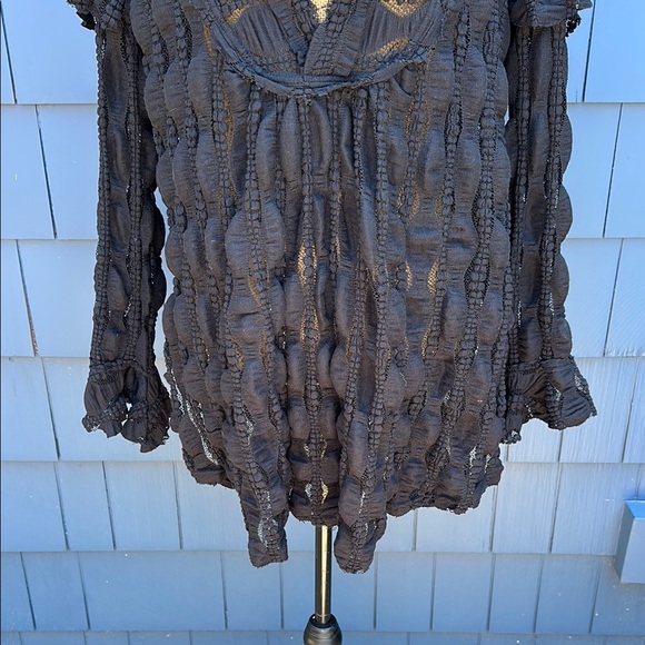 Free People Candy Shop Tunic Elegant Black Lace Women Top Medium runs large - Picture 11 of 11